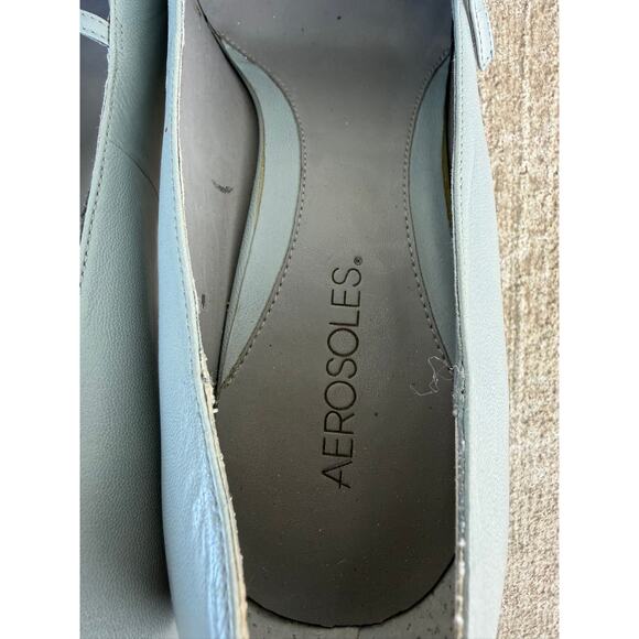 Vintage Aerosoles Blue Mary Jane High Heel Pumps - Size 11M - Picture 7 of 7